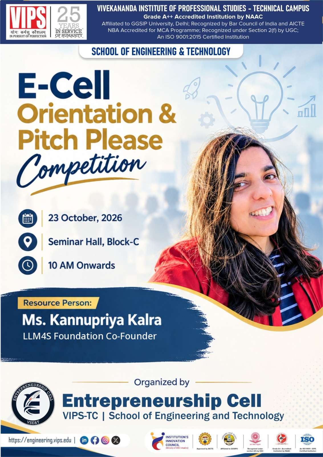 E-Cell Orientation & Pitch Roulette, VIPS-TC 2026 – poster